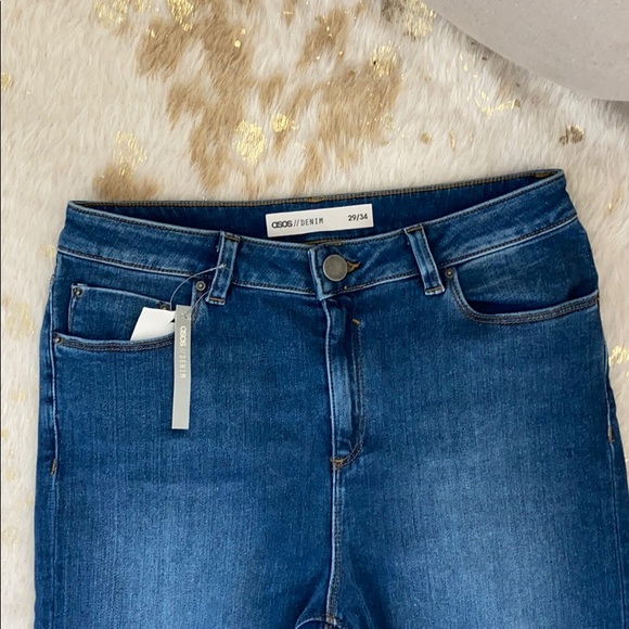 ASOS Ridley High Waist Skinny Jeans with Rips - Picture 3 of 9